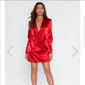 Satin Shirt Dress